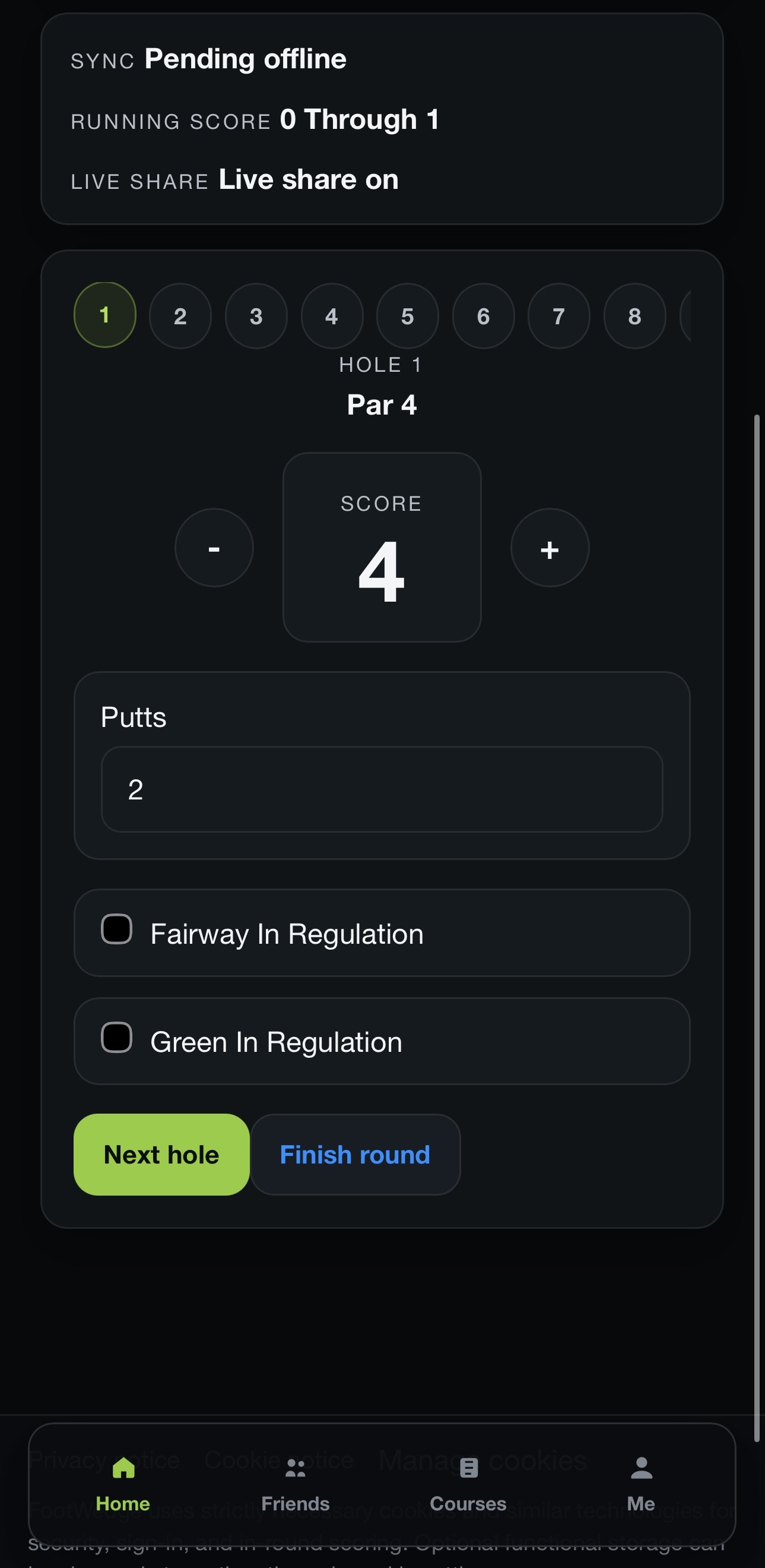 Score every hole without slowing down.